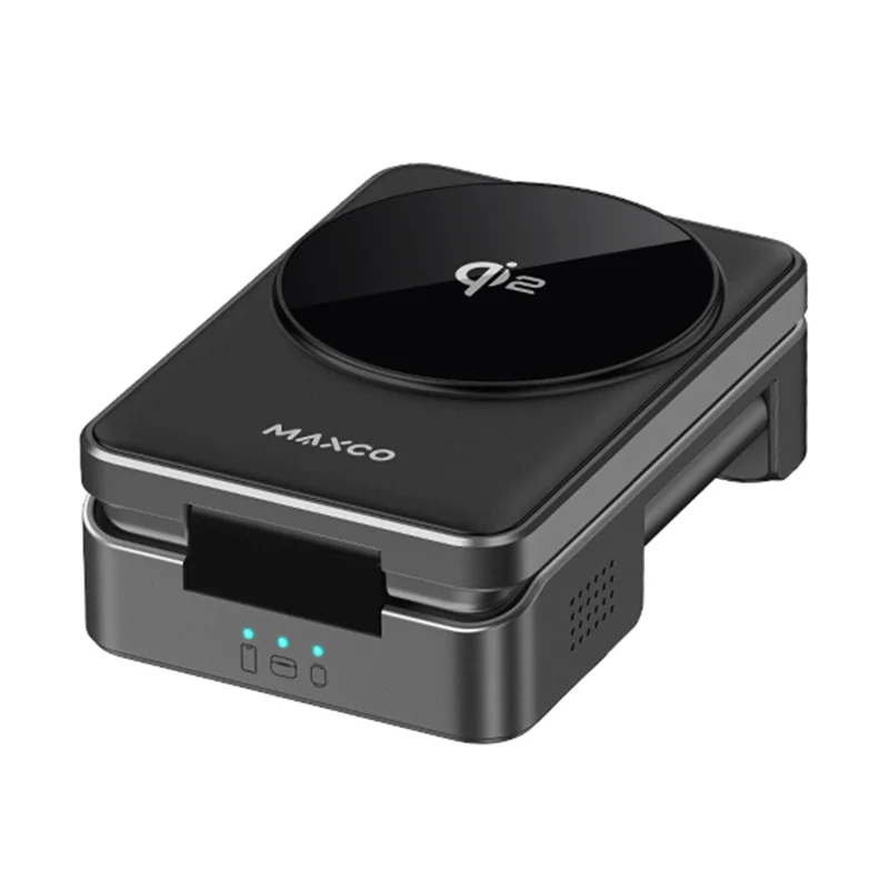 MAXCO MW13 3 in 1 Qi2 Magnetic Wireless Charger Foldable 15W Fast Charging Stand for Phone / Earbuds / Watch