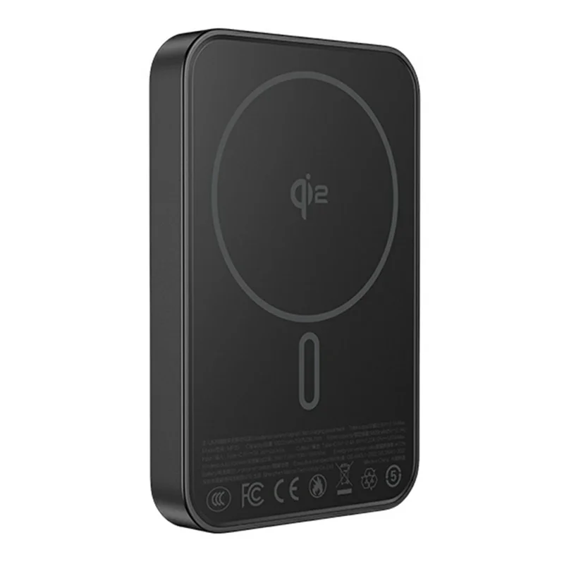MAXCO MP33 Qi2 5000mAh Wireless Power Bank PD 20W Fast Charging Magnetic Portable Charger with Stand - Black
