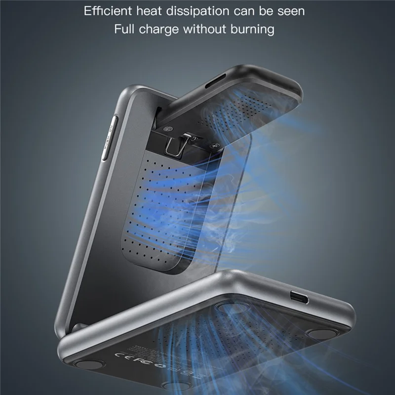 TOTU CW-4-W Wireless Charging Station 3 in 1 Magnetic Folding Charger Stand for Phone Watch Earbuds - Grey