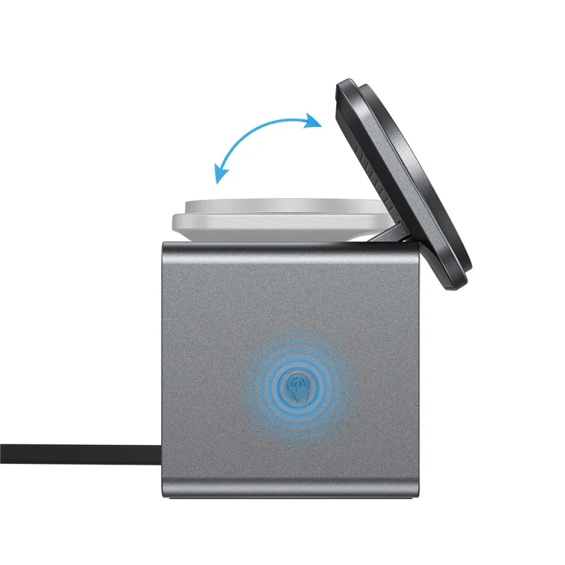 ACEFAST E34 3 in 1 Desktop Charging Station for Phone / Watch / Earbuds Electric Flip Wireless Charging Stand