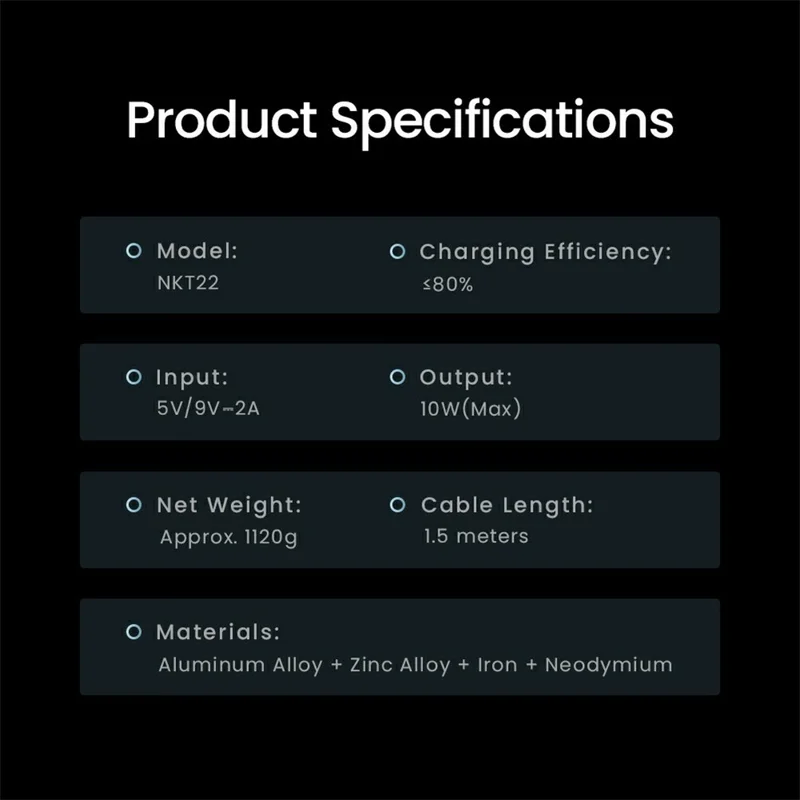 NILLKIN NKT22 SnapBranch Pro Charging Station Dual Magnetic Mode Adjustable Angle 10W Wireless Charger