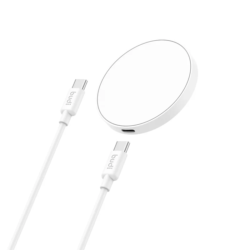 Chargeur sans fil BUDI WL3700W 15W Charge rapide Pad avec câble détachable de 1,2 m / Support de bague