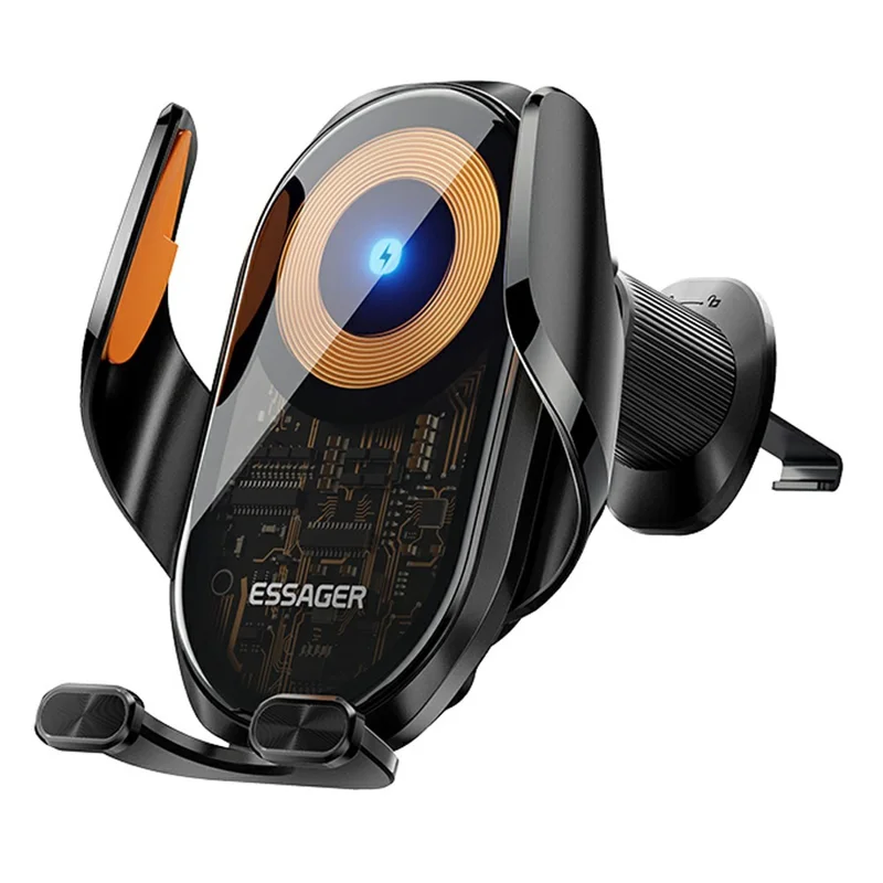 ESSAGER 15W Wireless Charger Car Mount Air Vent Clip Wireless Charger Stand 360° Rotation