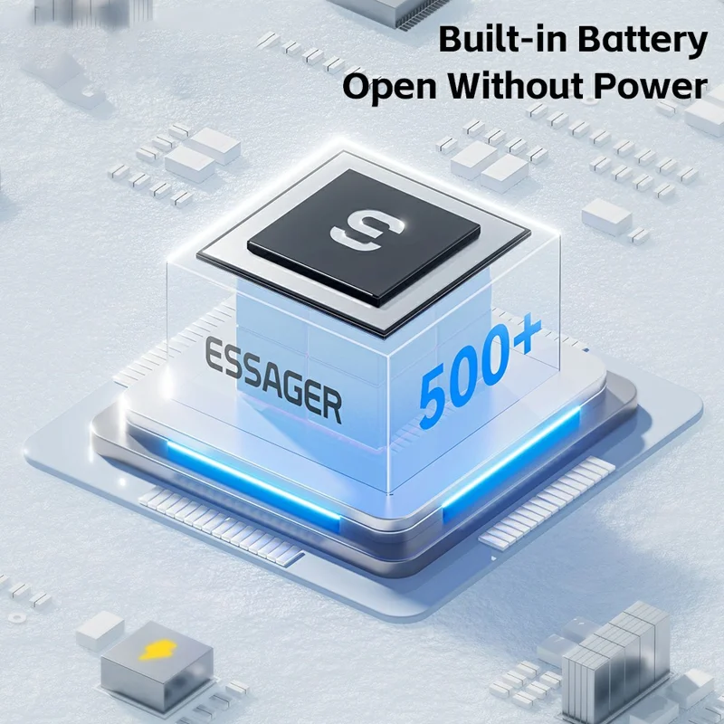 ESSAGER 15W Wireless Charger Car Mount Suction Cup Wireless Charger Stand 360° Rotation - Black