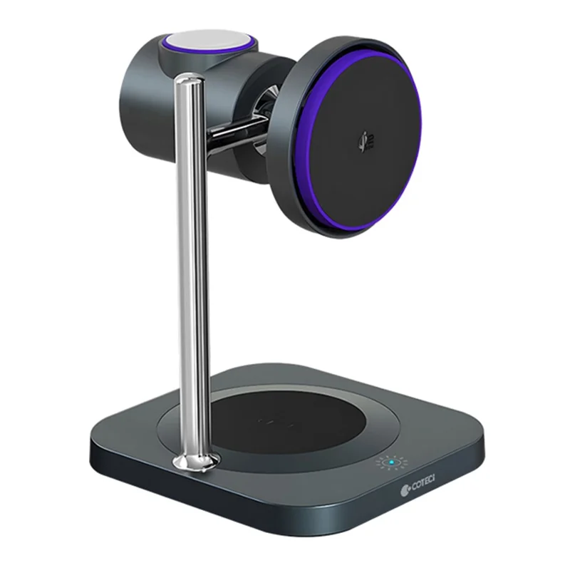 COTECI 3 in 1 Qi2 Magnetic Wireless Charging Stand for Phone / Earphones / Smart Watch Fast Charging Dock