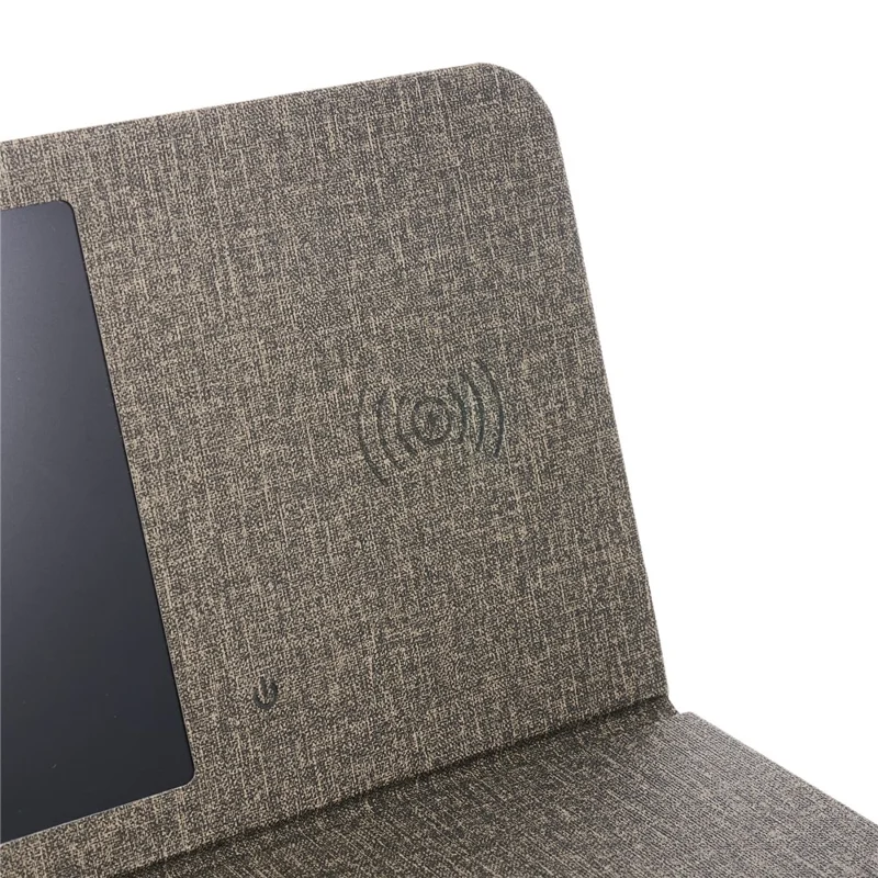 H18-2 15W Fast Charging Wireless Charger Multifunctional Mouse Pad with Stand and Writing Pad - Grey