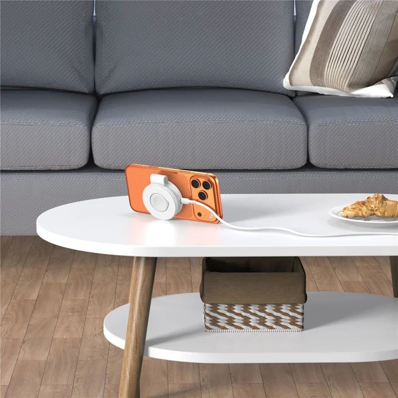 M40 Caricatore wireless magnetico 2 in 1 25W Ricarica rapida Pieghevole 5W per Auricolari iPhone AirPods Apple Watch - Bianco