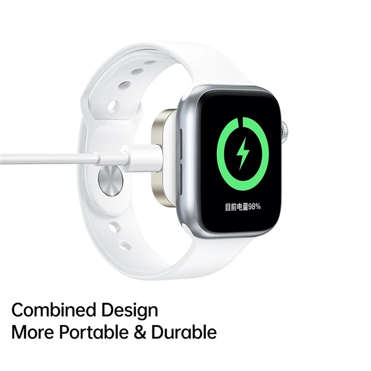 MCDODO CH-2060 pour Apple Watch Series 7 / SE / 6 / 5 / 4 / 3 / 2 / 1 Chargeur sans fil magnétique portable, Blanc