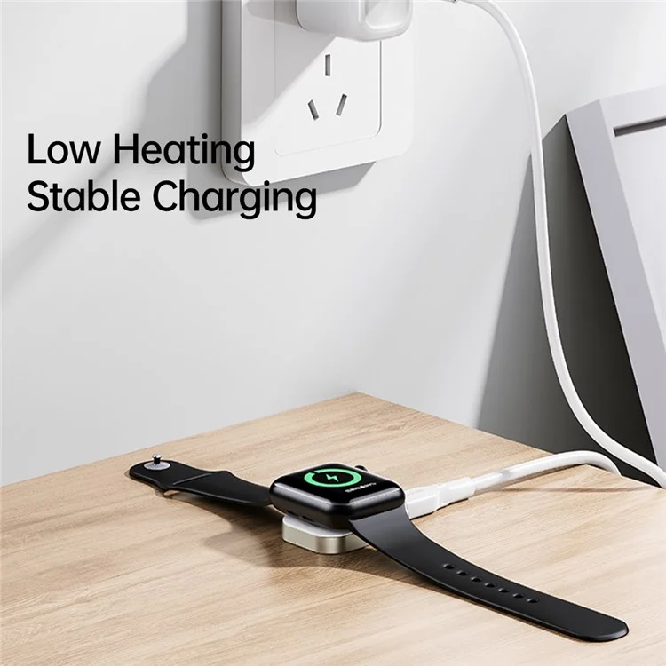 MCDODO CH-2060 pour Apple Watch Series 7 / SE / 6 / 5 / 4 / 3 / 2 / 1 Chargeur sans fil magnétique portable, Blanc