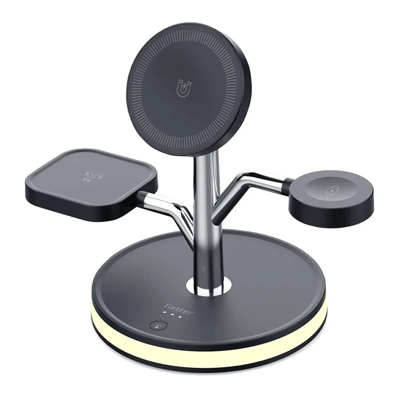 EARLDOM ET-WC51 4 in 1 Wireless Charger Stand Multi-Device Charging Station with Lamp for Phone / Watch / Earbuds
