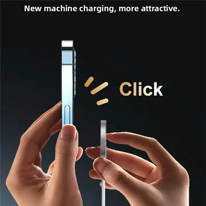 Chargeur sans fil magnétique QI2.2 25 W pour iPhone 12-17, charge rapide, tapis de charge portable - Blanc