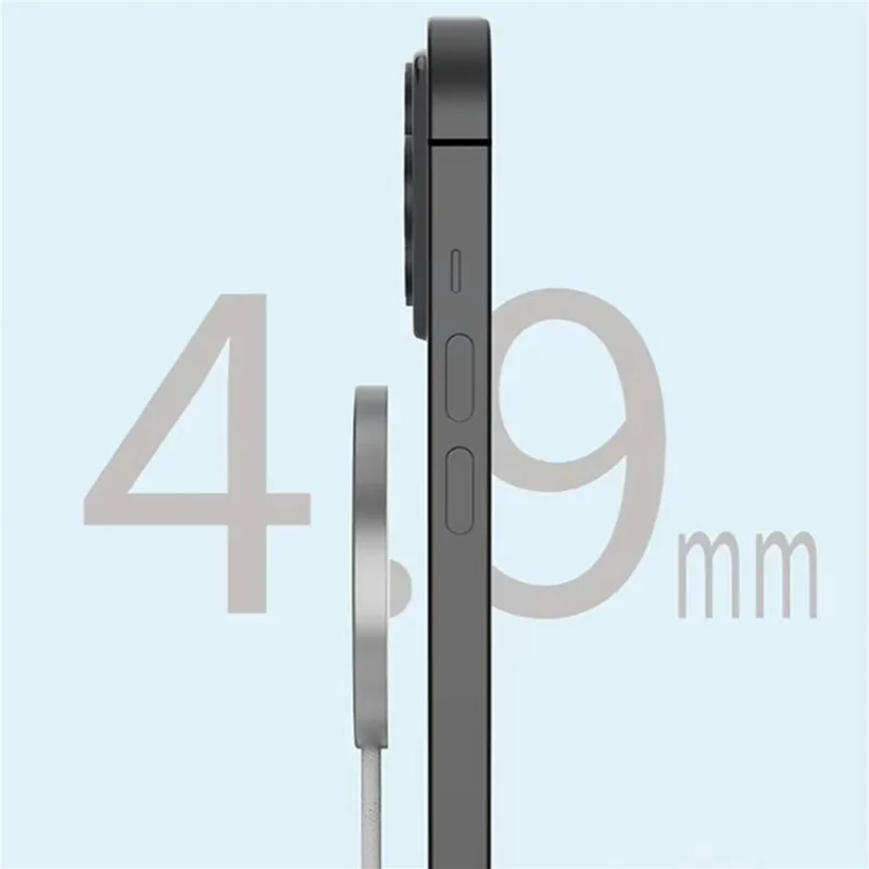 Chargeur sans fil magnétique QI2.2 25 W pour iPhone 12-17, charge rapide, tapis de charge portable - Blanc