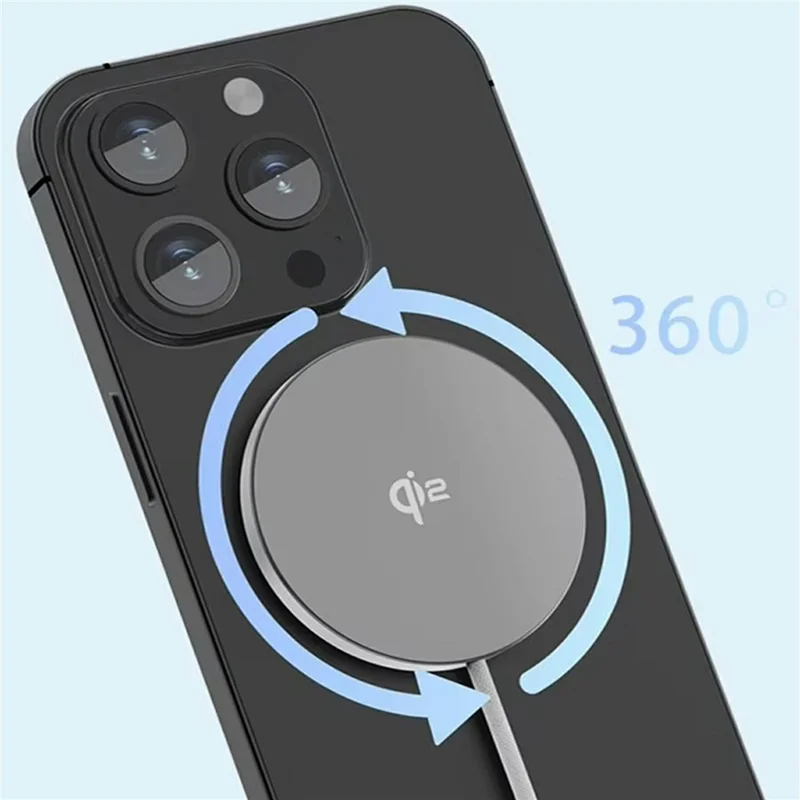 QI2.2 25W Magnetic Wireless Charger for iPhone 12-17 Series Fast Charging Portable Phone Charging Pad - Black