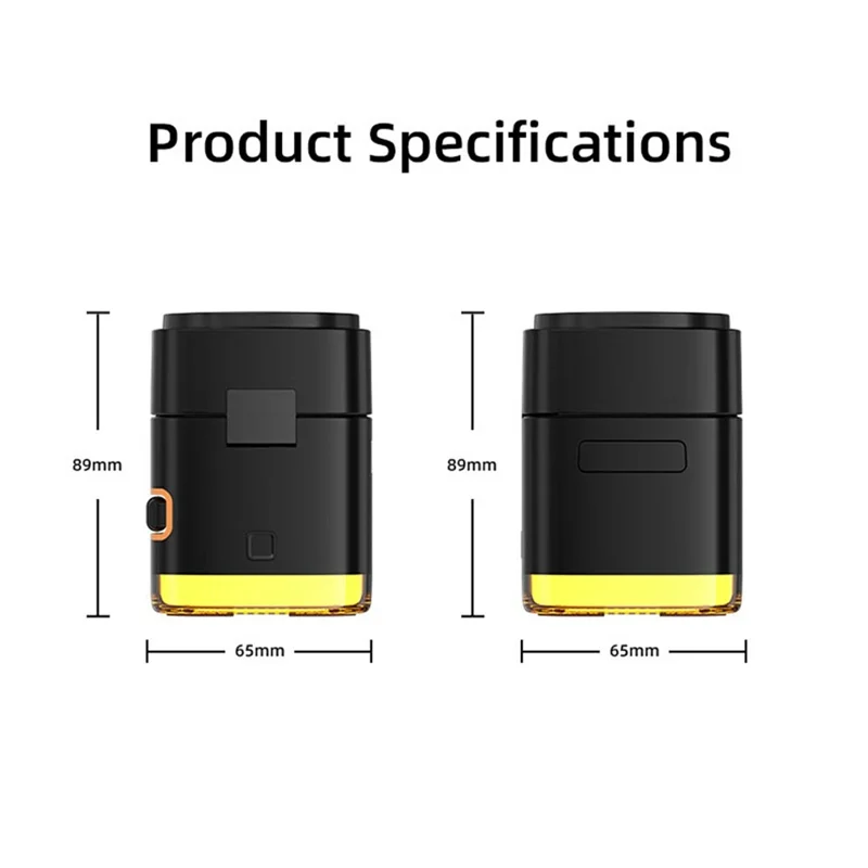 C53 QI2 5 in 1 Foldable Magnetic Wireless Charger 15W Fast Charging Charger Built-in Retractable Cable with Adjustable LED Night Light - Black