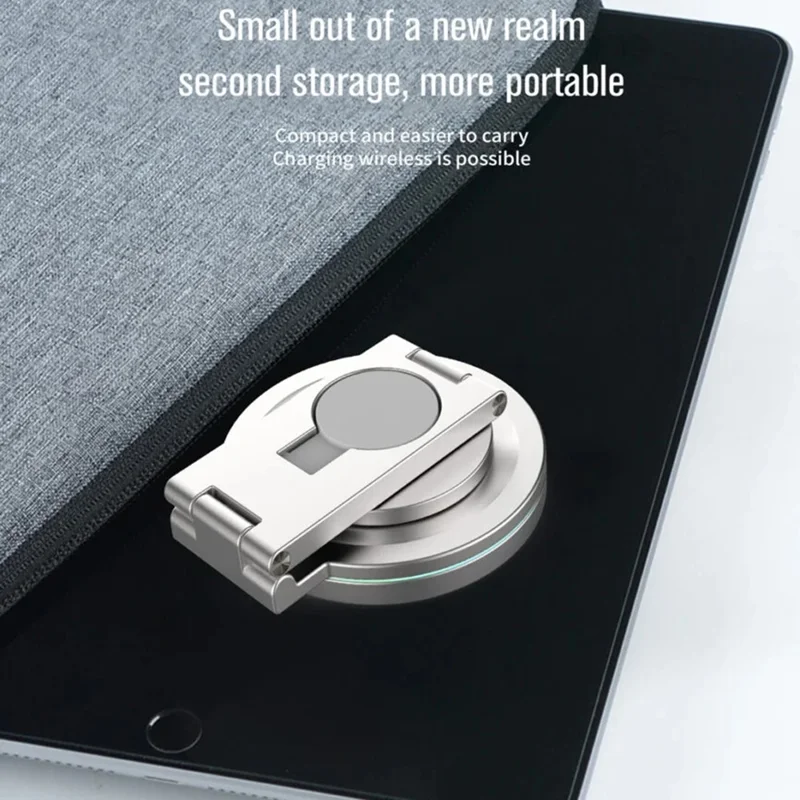 V22 Qi2 Magnetic Wireless Charger Foldable 3 in 1 Charging Stand for Phone / Watch / Earbuds - Grey