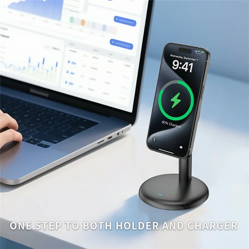V26 Magnetic Wireless Charger 15W Phone Charging Stand Desktop Fast Charging Holder for iPhone 12-17 Series
