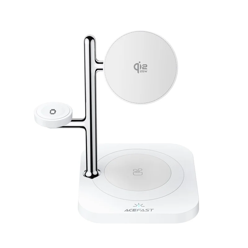 ACEFAST E39 4 in 1 Desktop Wireless Charger with Night Light Phone Watch Earphone Charging Station - White