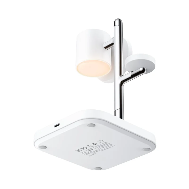 ACEFAST E39 4 in 1 Desktop Wireless Charger with Night Light Phone Watch Earphone Charging Station - White