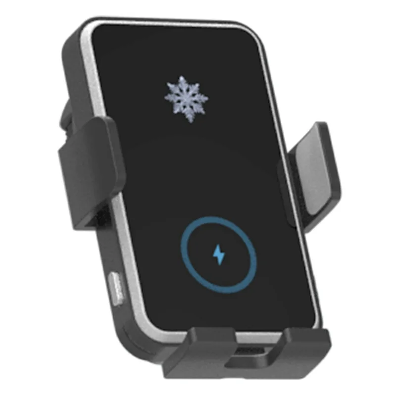 Bulk Purchasing 15W Wireless Charger Car Air Vent Mount Semiconductor Cooling Phone Stand - Black