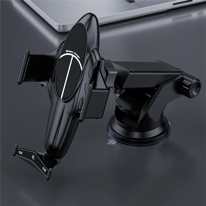 FJ11 Airplane Shape Intelligent Induction Car Air Vent Mount Phone Holder 15W Wireless Charger - Red