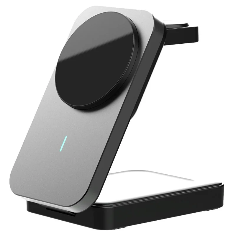 Bulk Purchasing 3 in 1 15W Magnetic Wireless Charger for iPhone  /  Apple Watch  /  AirPods Foldable Desktop Stand - Black