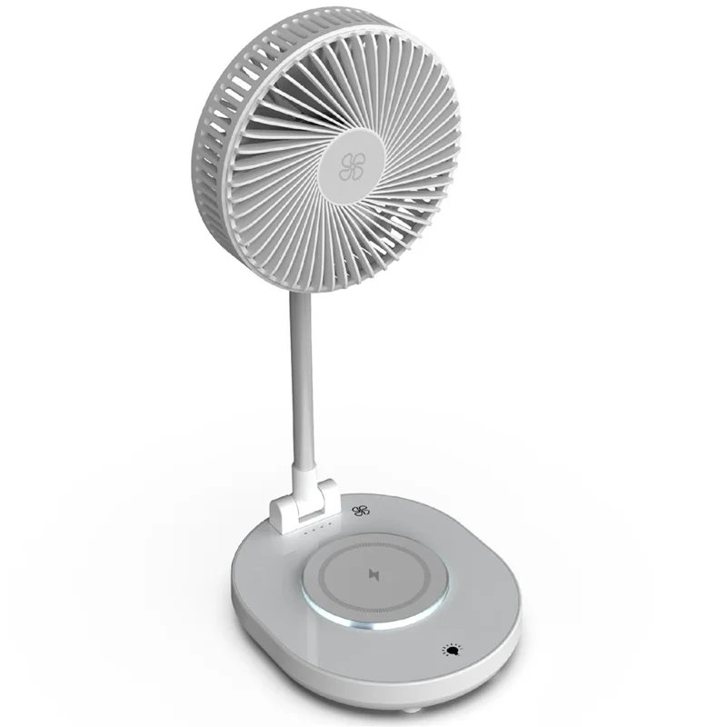 Bulk Purchasing Multi-function Charging Station for iPhone  / Apple Watch / AirPods 15W Wireless Charger with Fan and Night Light - White