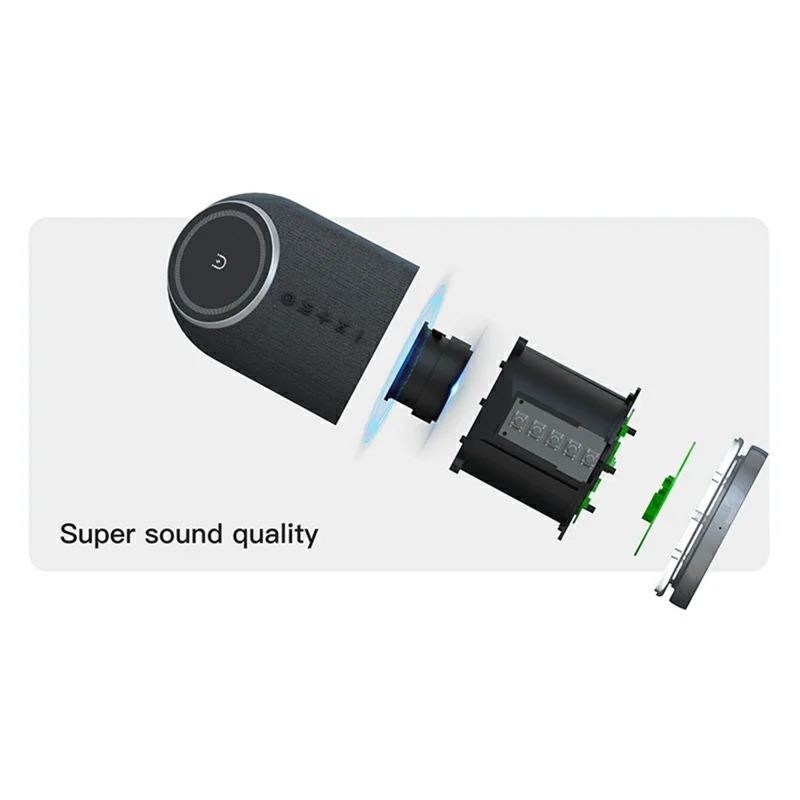 Kabelloser 15-W-Magnetlader mit Lautsprecher und RGB-Ambient-Beleuchtung, Tischständer – Schwarz, für Großmengenbestellungen