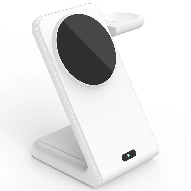 Bulk Purchasing 3 in 1 Desktop Charging Station 15W Magnetic Wireless Charger Stand for iPhone / Apple Watch / AirPods - White