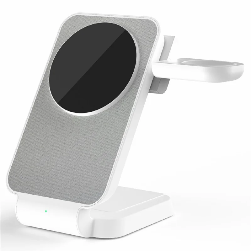 Bulk Purchasing 3 in 1 15W Magnetic Wireless Charger Charging Station for iPhone  /  Apple Watch  /  AirPods Desktop Stand - White