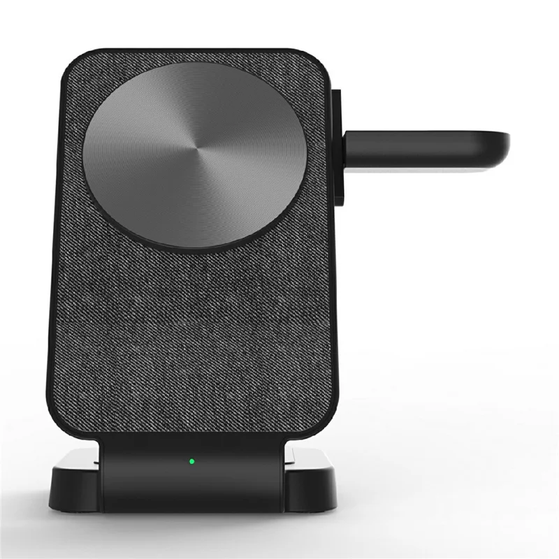 Bulk Purchasing 3 in 1 15W Magnetic Wireless Charger Charging Station for iPhone  /  Apple Watch  /  AirPods Desktop Stand - Black