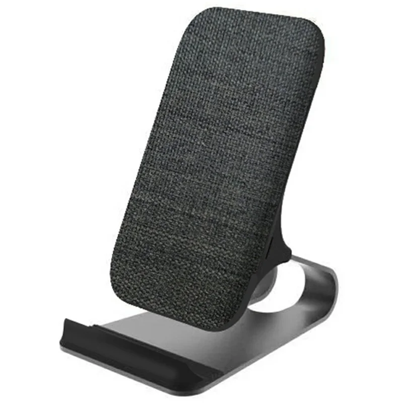 Bulk Purchasing 15W Wireless Charger with Metal Stand Desktop Phone Holder Charging Station - Black