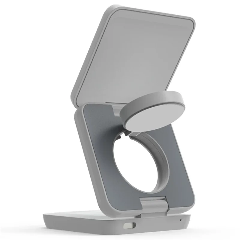 Bulk Purchasing 3 in 1 Charging Stand for iPhone  /  Apple Watch  /  AirPods Foldable 15W Magnetic Wireless Charger - White