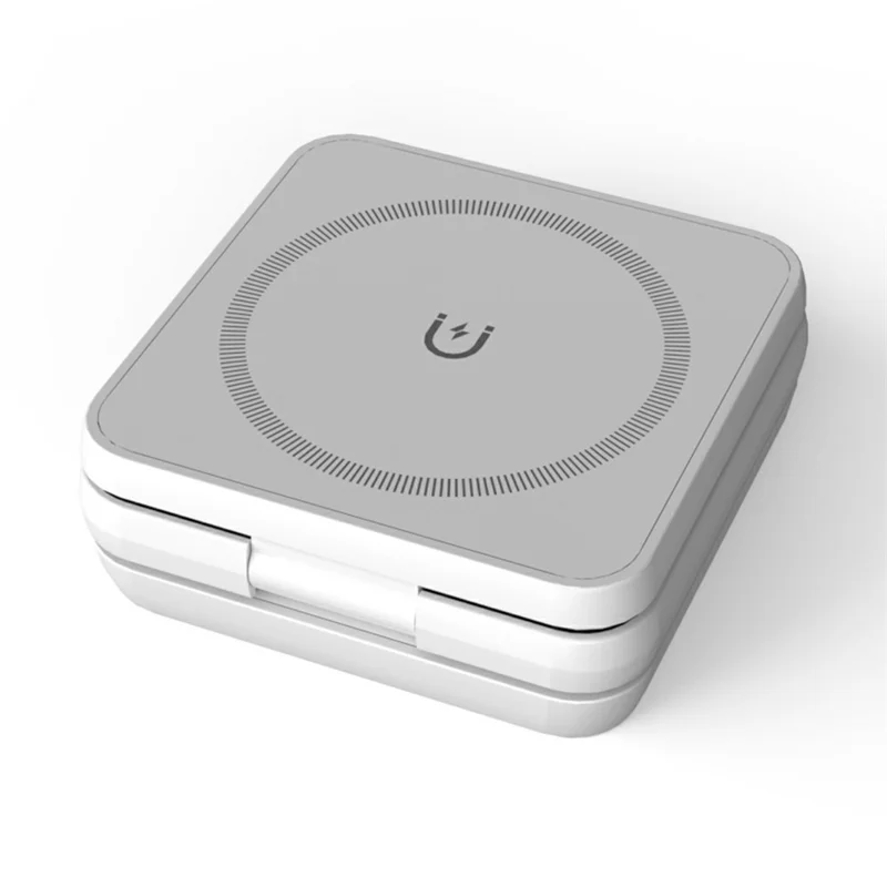 Bulk Purchasing 3 in 1 Charging Stand for iPhone  /  Apple Watch  /  AirPods Foldable 15W Magnetic Wireless Charger - White