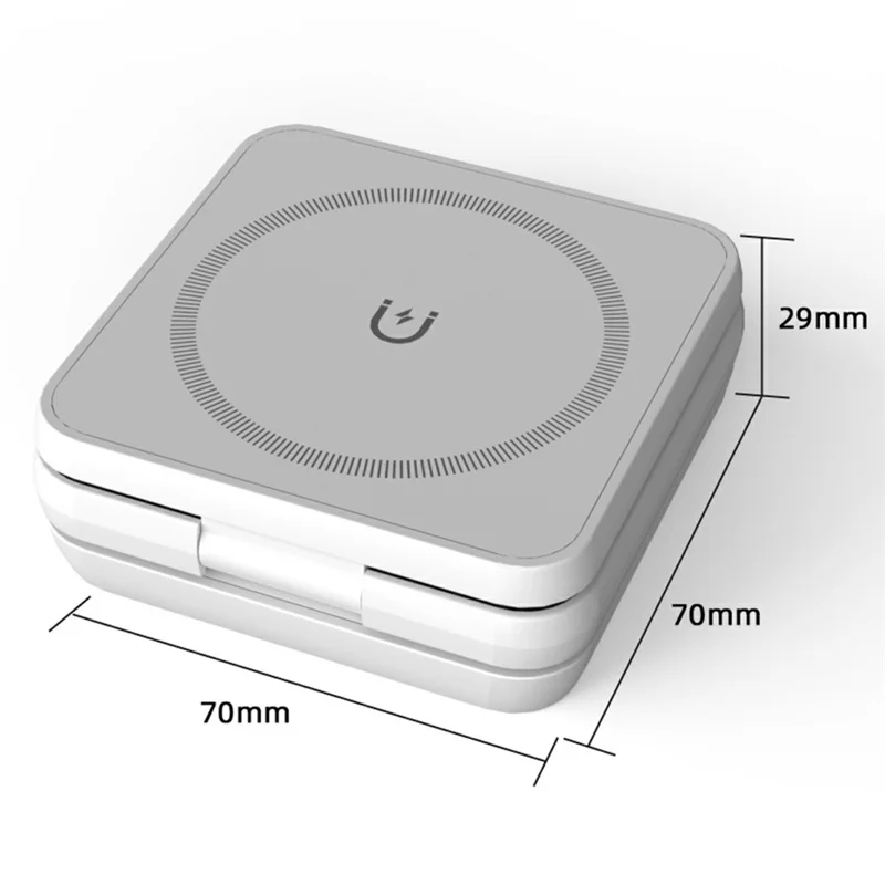 Bulk Purchasing 3 in 1 Charging Stand for iPhone  /  Apple Watch  /  AirPods Foldable 15W Magnetic Wireless Charger - White