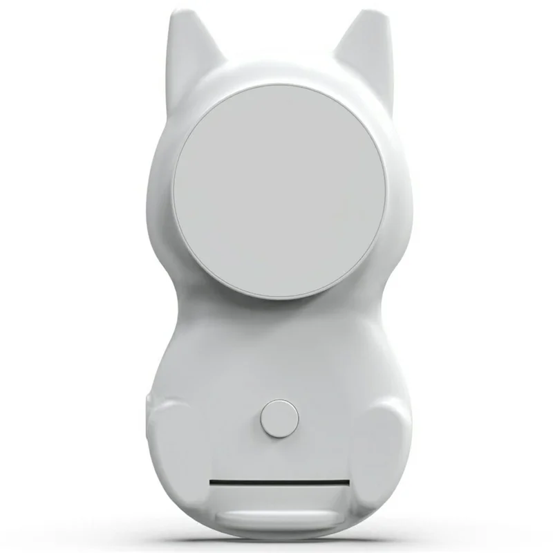 Station de charge de bureau avec design d'oreilles de chat, chargeur sans fil 15 W, support pour téléphone, achat en gros - Blanc