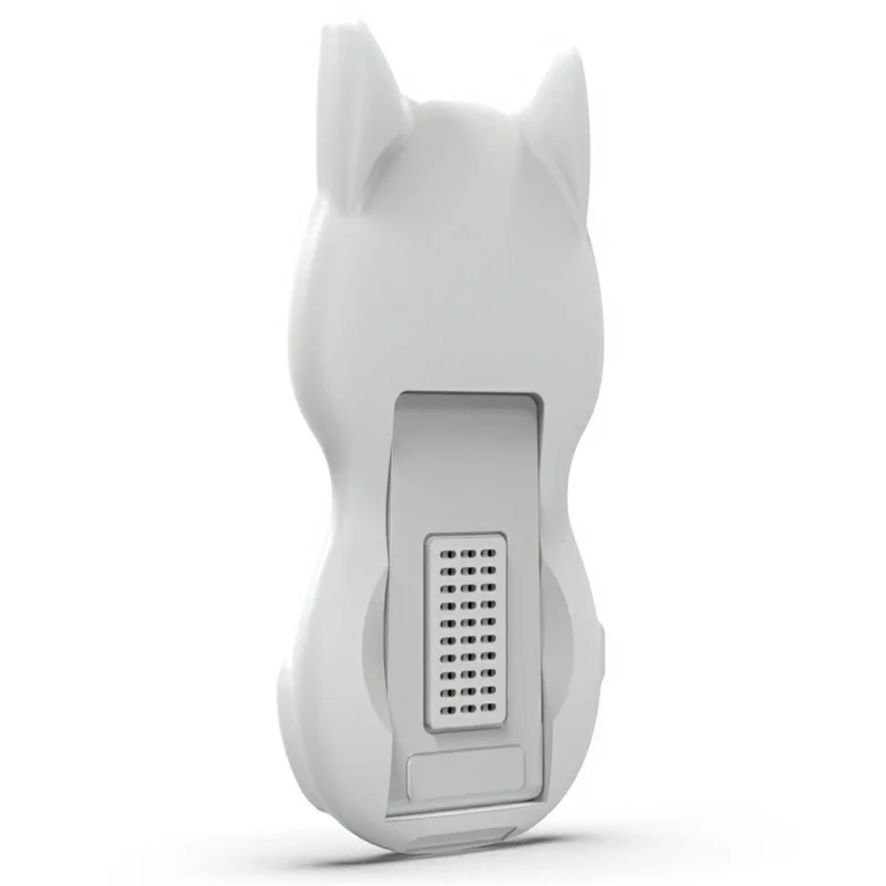Station de charge de bureau avec design d'oreilles de chat, chargeur sans fil 15 W, support pour téléphone, achat en gros - Blanc