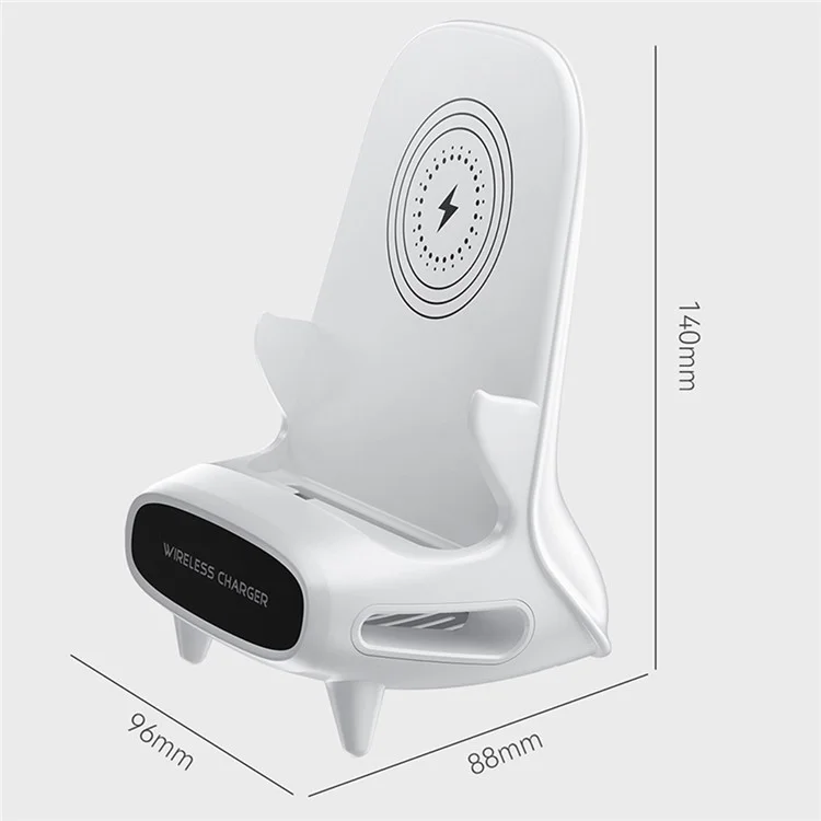 Amplificador de sonido M111 Mini Chair 15W Carga rápida Cargador inalámbrico Soporte para teléfono