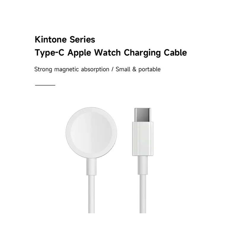 DEVIA Kintone Series for Apple Watch Type-C Magnetic Charger with 1m Charging Cable - White