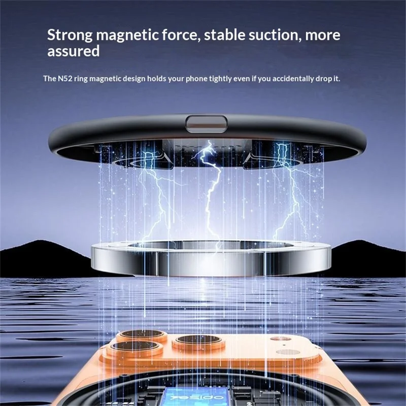 YESIDO DS39 15 Вт Магнитное беспроводное зарядное устройство, круглая настольная зарядная панель для смартфона и наушников — черный