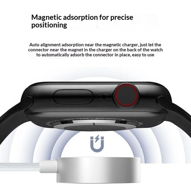 YESIDO DS36 1m For Apple Watch 5W Fast Charging Type-C Cable Magnetic Wireless Charger - White