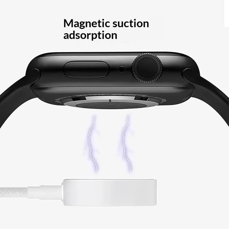 YESIDO DS33 1m 2.5W Fast Charging USB-A Cable for Apple Watch Magnetic Wireless Charger - White