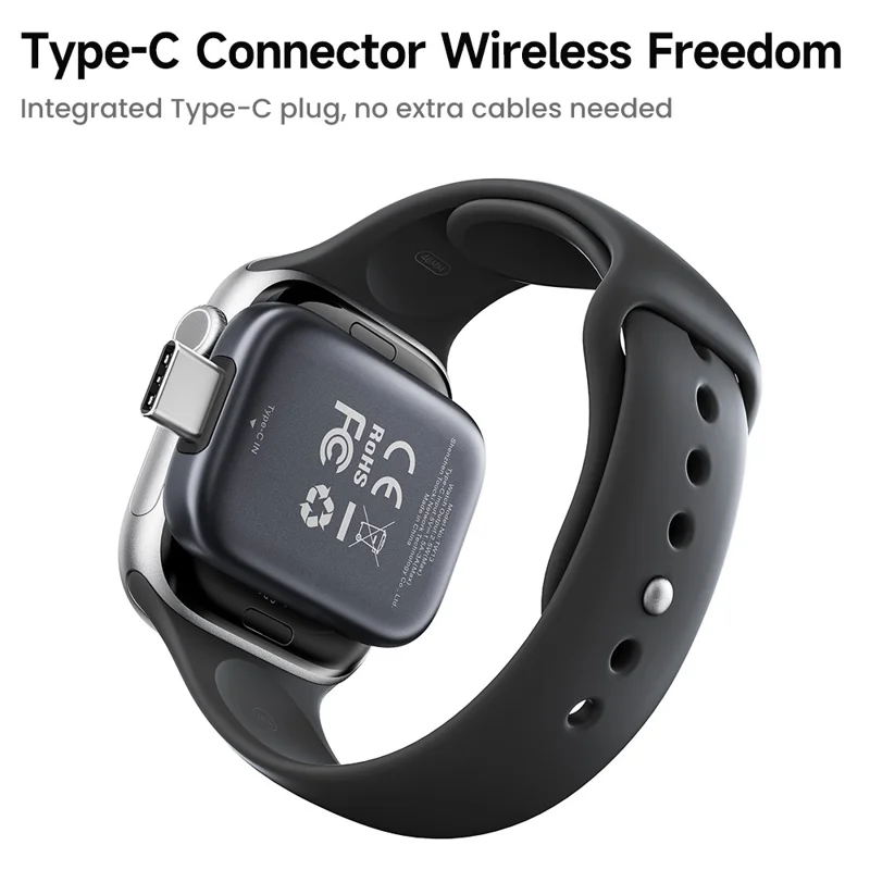 TOOCKI TW13 2.5W Type-C Magnetic Wireless Charger for Apple Watch Charging Dock - Male