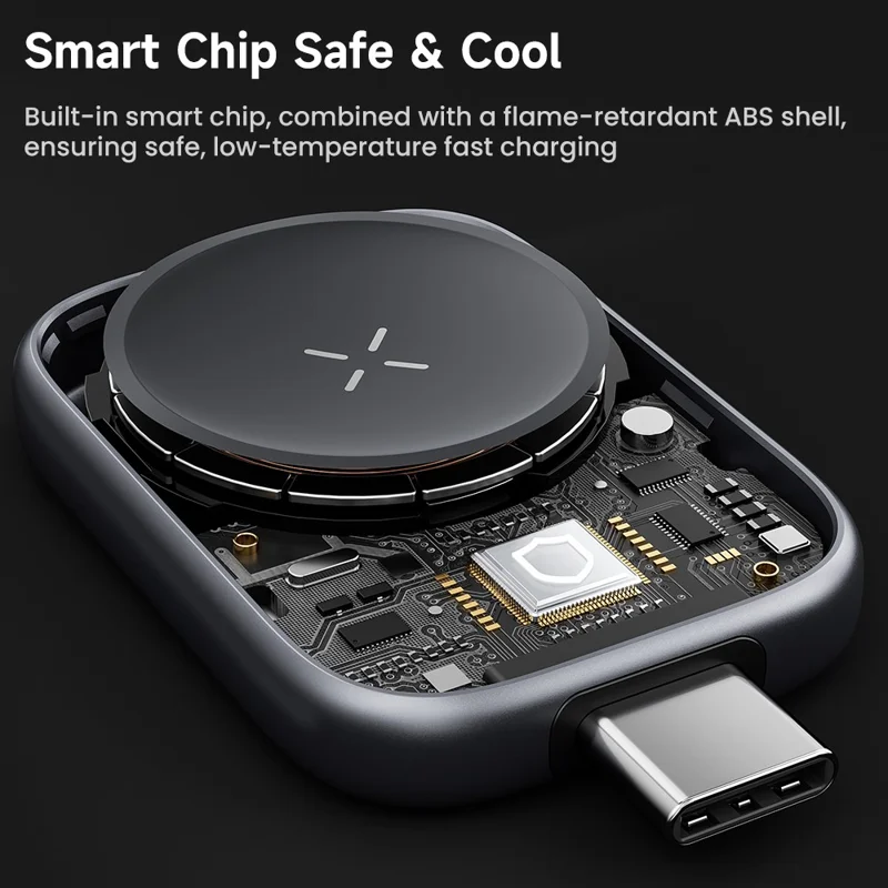 TOOCKI TW13 2.5W Type-C Magnetic Wireless Charger for Apple Watch Charging Dock - Male