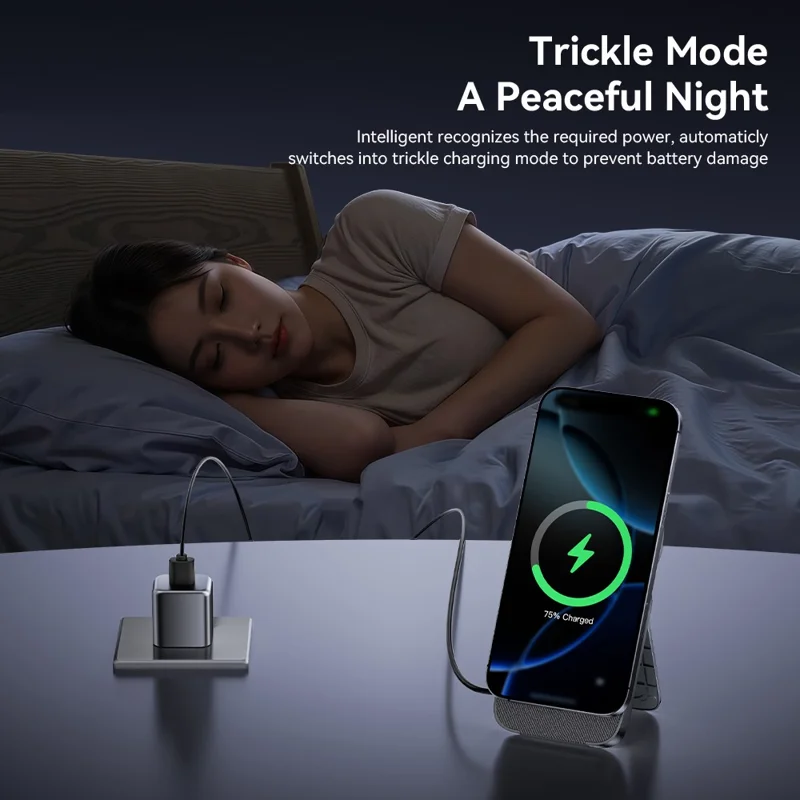 ESSAGER 3 in 1 Foldable Wireless Charger for Phone / Watch / Earbuds 15W Fast Charging Stand - Grey