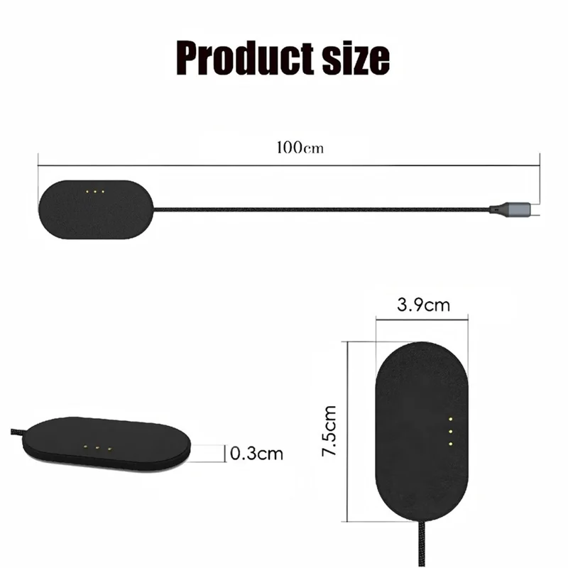 U27-13m For iPad Pro 13 (2025) / (2024) PD 35W Fast Charging Pad Ultra Thin Leather Surface Magnetic Wireless Charger - Black