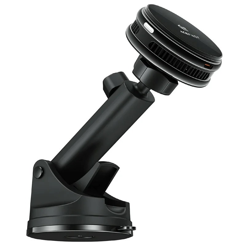 ACEFAST D67 Qi2 25 W kabelloses Schnellladegerät mit Kühlfunktion und Saugnapf-Handyhalterung – Schwarz