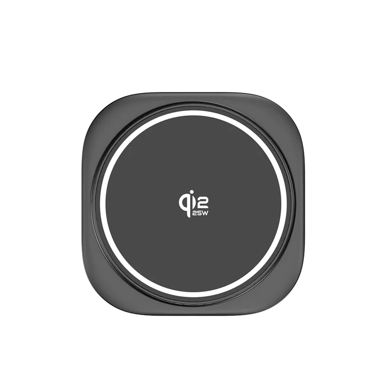 JJT-C53 5-in-1 Magnetic Wireless Charger Semiconductor Cooling System Qi2.2 25W Fast Charging Stand with Built-in Type-C Cable - Black