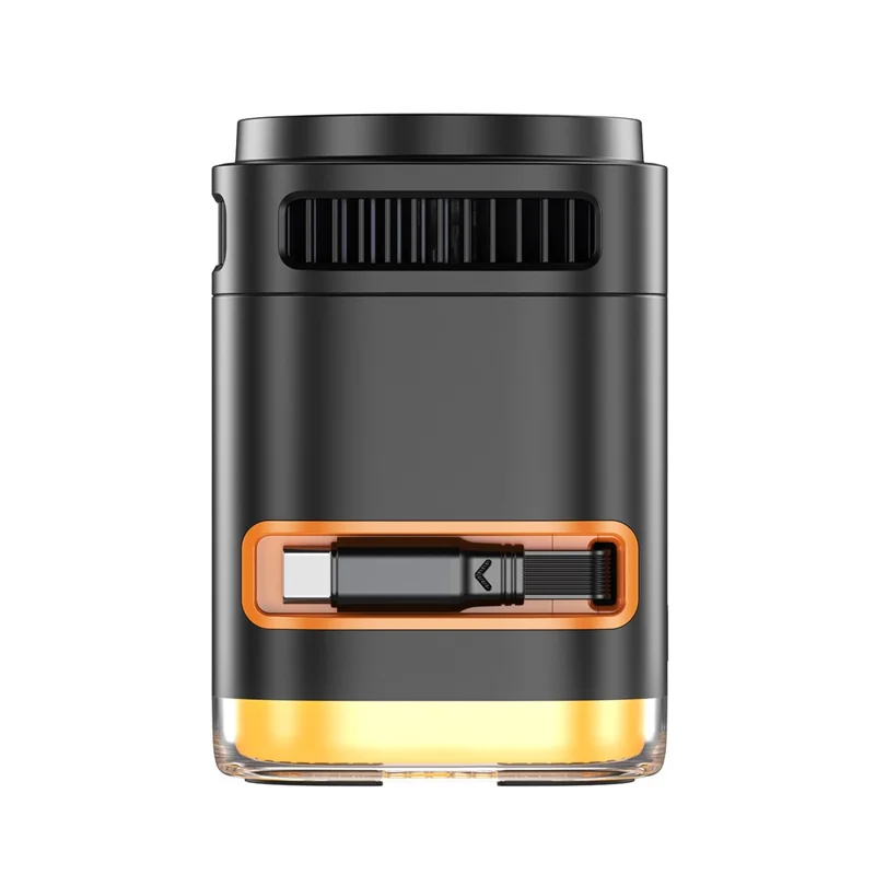 JJT-C53 5-in-1 Magnetic Wireless Charger Semiconductor Cooling System Qi2.2 25W Fast Charging Stand with Built-in Type-C Cable - Black