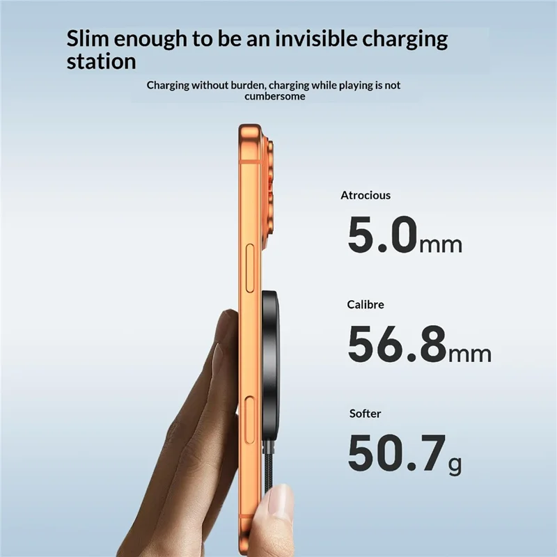 25-1 25W Magnetic Wireless Charger Desktop Ultra Thin Intelligent Temperature Control Qi Fast Charging Pad for iPhone Android Phone - Round Pattern