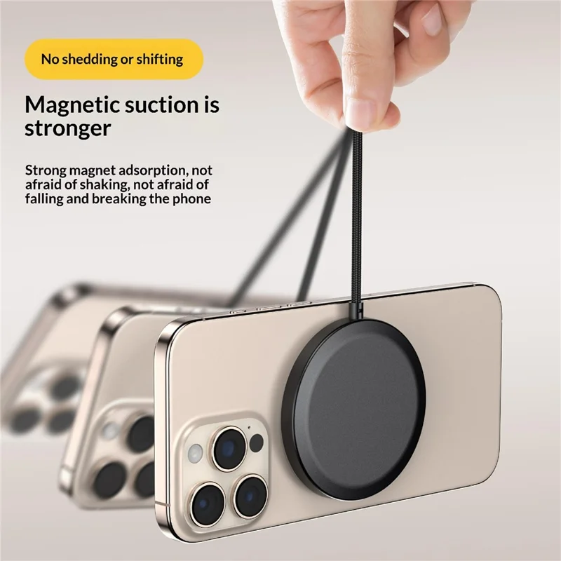 25-1 25W Magnetic Wireless Charger Desktop Ultra Thin Intelligent Temperature Control Qi Fast Charging Pad for iPhone Android Phone - Round Pattern